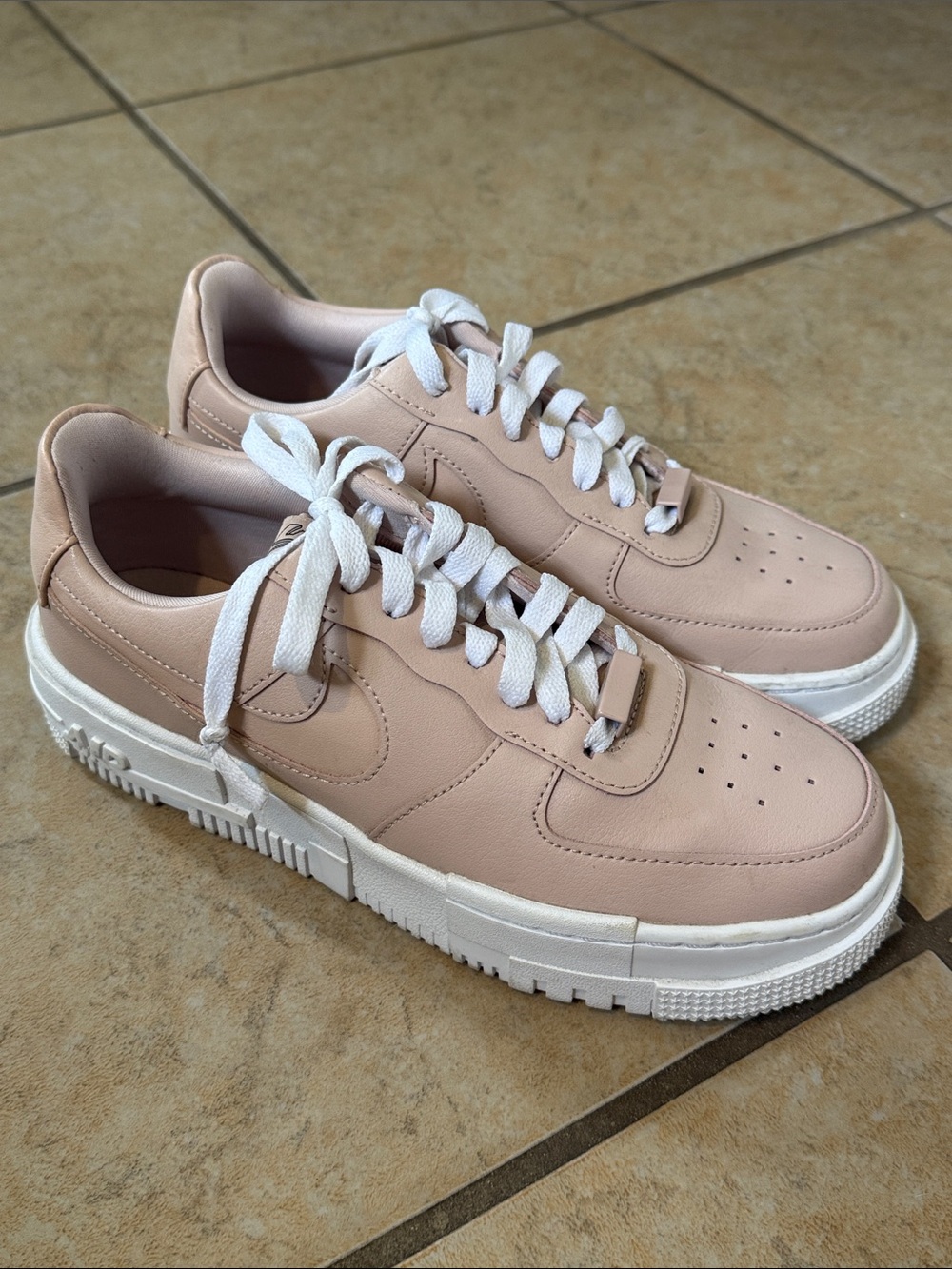 Women’s Nike Air Sneaker in Blush Pink with White Sole